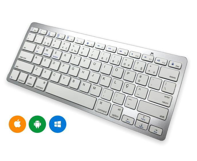 Imagem de Mini Teclado Sem Fio Slim Bluetooth Notebook Celular Pc Computador Ultrafino