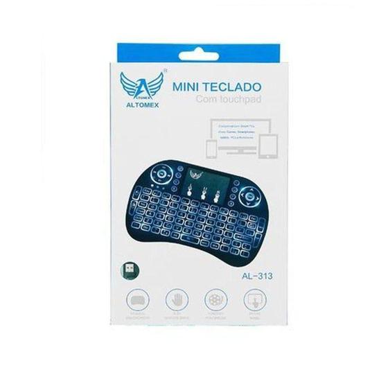 Mini teclado sem fio touchpad universal al-313 altomex - Keyboard Menor preço em Mini teclado sem fio touchpad universal al-313 altomex - Keyboard