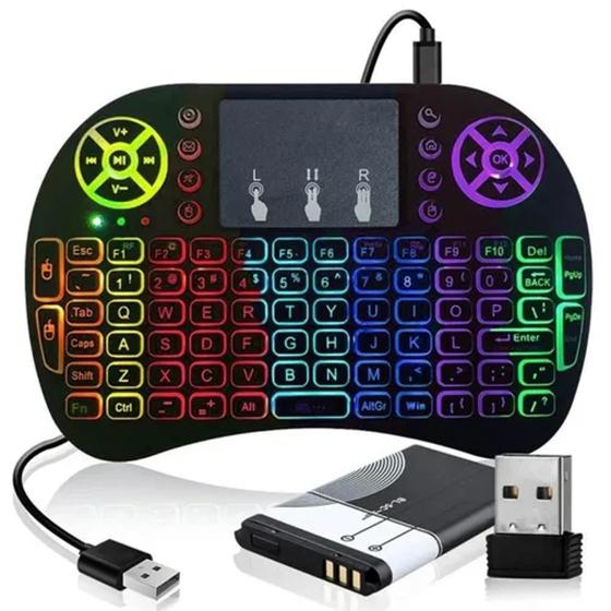 Imagem de Mini Teclado Sem Fio Wireless Pc Tv Smart Not Xbox Ps3,4