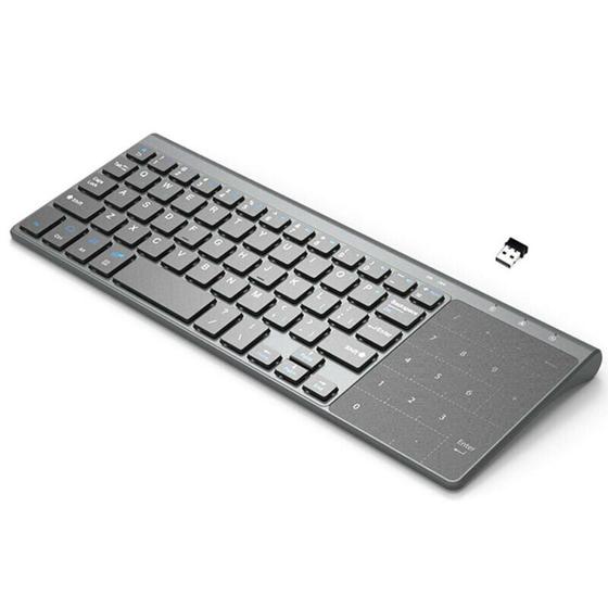 Imagem de Mini Teclado Touch Sem Fio 2.4G - 59 Teclas com Touchpad