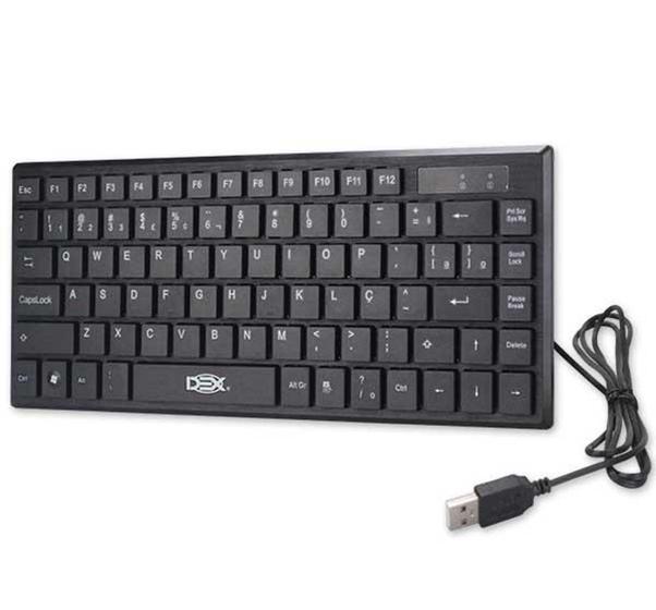 Imagem de Mini Teclado Usb Super Slim Tipo Chocolate Com Ç Com Fio - LTK-667 - Dex