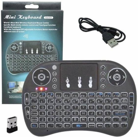 Imagem de Mini Teclado Wireless Touch Pad Celular Pc Android Tv Smart