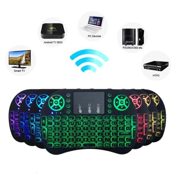 Mini Teclado Wireless Touch Pad Pc Android Tv Smart Com Led Menor preço em Mini Teclado Wireless Touch Pad Pc Android Tv Smart Com Led