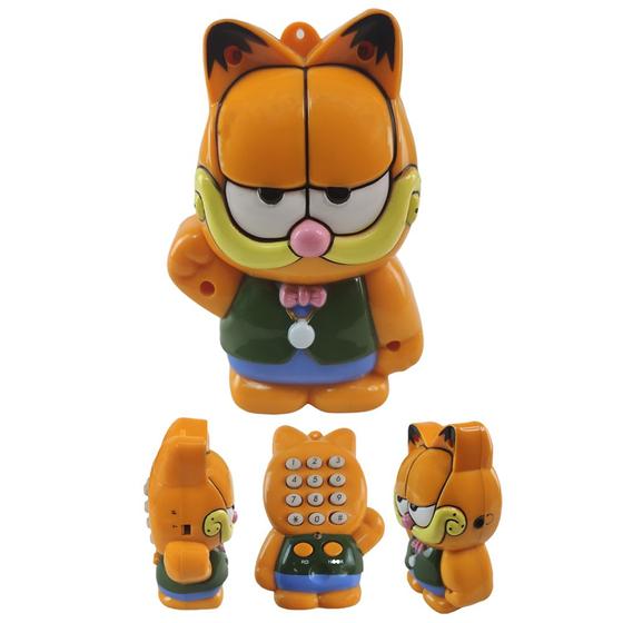 Imagem de Mini Telefone De Mesa Gato Com Headset Microfone Flexivel Decoraçao Enfeite Colecionavel Desenho Animado