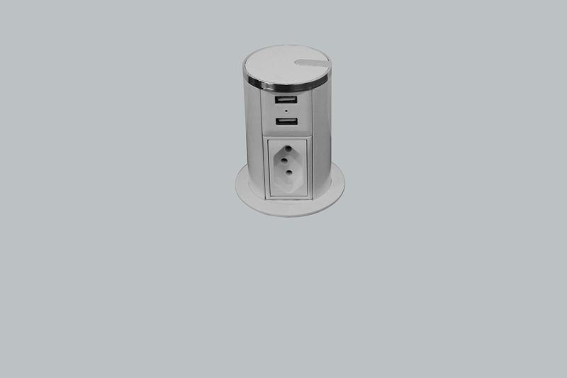 Imagem de Mini totem automatico dutotec 1tom 10a+2usb- branco/cromado