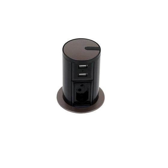 Imagem de MINI TOTEM AUTOMATICO MULTICOLOR 1 TOMADA 10A e 2USB