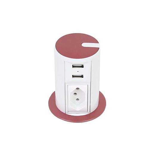 Imagem de MINI TOTEM AUTOMATICO MULTICOLOR 1 TOMADA 10A e 2USB