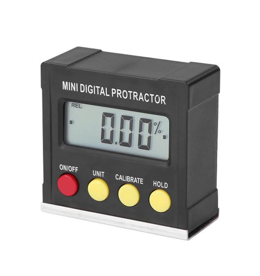 Imagem de Mini transferidor digital 360 medidor inclinometro base Ímã
