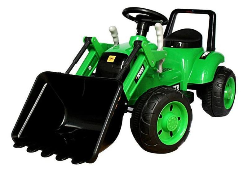 Imagem de Mini Trator Escavadeira Elétrico Infantil 12v Importway Verde