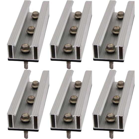 Imagem de Mini Trilho 130mm - Telha Metálica Para Placa Solar 06 Peças