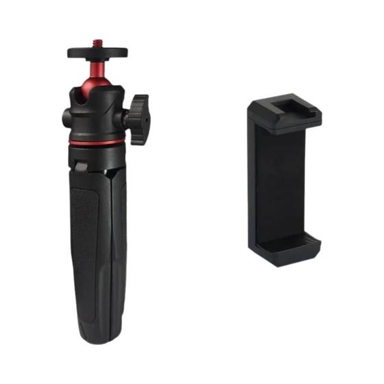 Imagem de Mini Tripé Extensível 360 graus Bastão De Selfie Portátil Com Cabeça Esférica Para Viagem, Vlog, GoPro