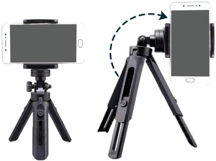 Imagem de Mini Tripe Para Celular e Camera Mesa Com Regulagem Altura HI-TURBO T-S007