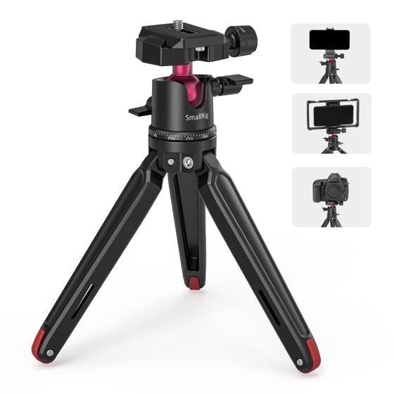 Imagem de Mini Tripé SMALLRIG para Câmera - Mesa e Mesa com Cabeça Esférica