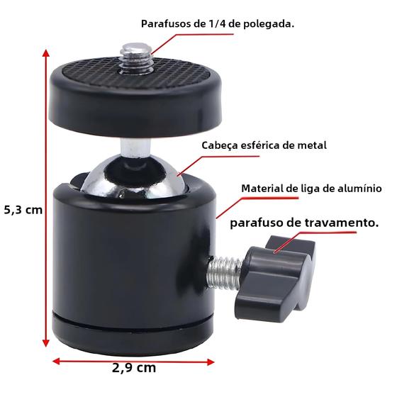 Imagem de Mini Tripé Universal Com Adaptador De 14 Parafusos Para Câmera Digital DSLR Live Stream Light