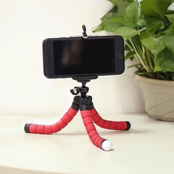 Imagem de Mini Tripé Universal Flexível Suporte Celular  e Câmeras