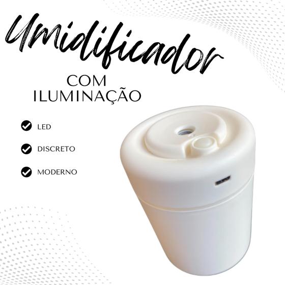 Imagem de Mini Umidificador de Ar USB 180ml Portátil Branco