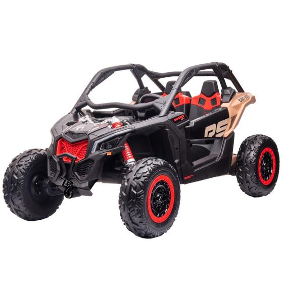 Imagem de Mini Utv Carro Can Am Maverick Elétrico 24V Infantil Jipe Buggy Led Som Usb Preto Importway Bw238pt