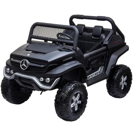 Imagem de Mini Utv Quadriciclo Elétrico Mercedes Benz Unimog 12V Roda Eva Licenciado Preto Importway Bw-120Eva