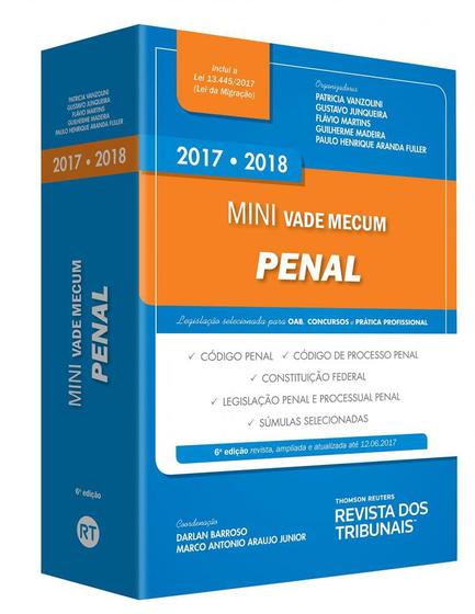 Imagem de Mini Vade Mecum Penal 2017-2018: Legislação Selecionada Para Oab Concursos