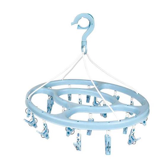 Mini Varal Oval 24 Prendedores - Azul - Mor Imagem de Mini Varal Oval 24 Prendedores - Azul