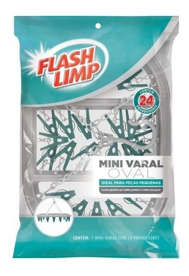 Imagem de Mini Varal Redondo 16 Prendedores Flash Limp