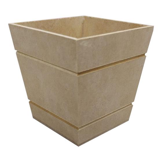 Imagem de Mini Vaso Cachepot Riscado 8x8x10 Mdf Madeira