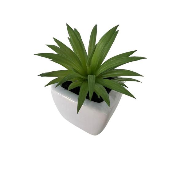 Imagem de Mini Vaso de Cerâmica com Suculenta Artificial