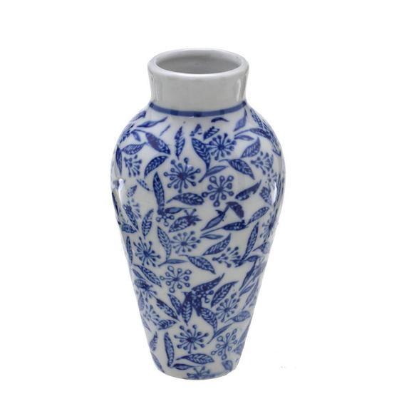 Imagem de Mini vaso decorativo azul e branco floral mod4