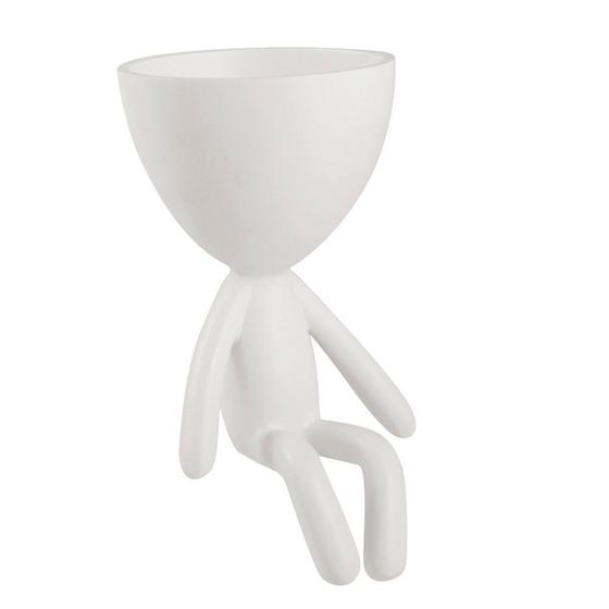 Imagem de Mini Vaso Decorativo Poliresina Moove Branco