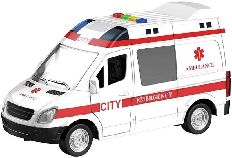 Imagem de Mini Veículo Ambulância Resgate - Com Luz e Som - Shiny Toys