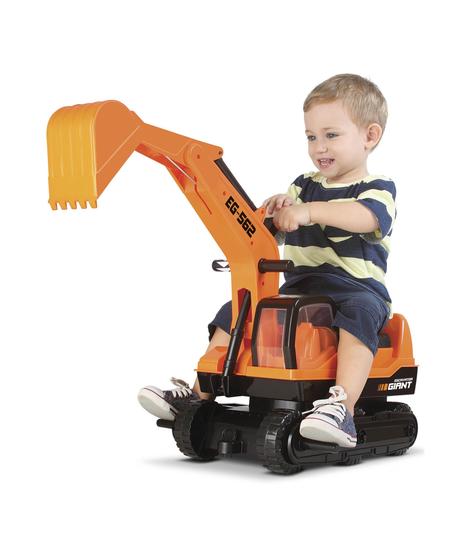 Imagem de Mini Veículo Trator pá Escavadeira Infantil Empurrar Brinquedo Grande