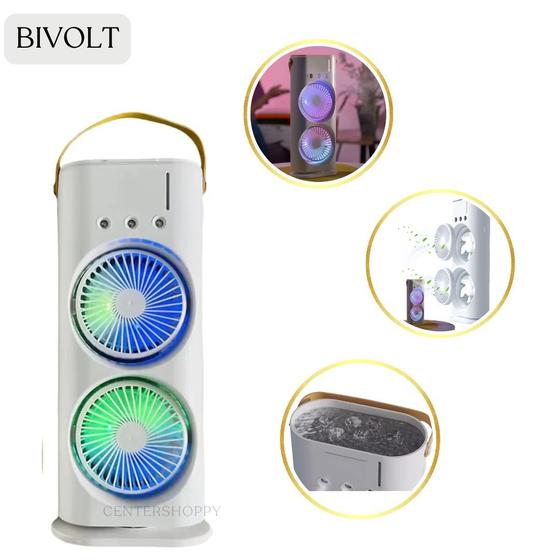 Mini Ventilador Climatizador com brisa de longa duração! Menor preço em Mini Ventilador Climatizador com brisa de longa duração!