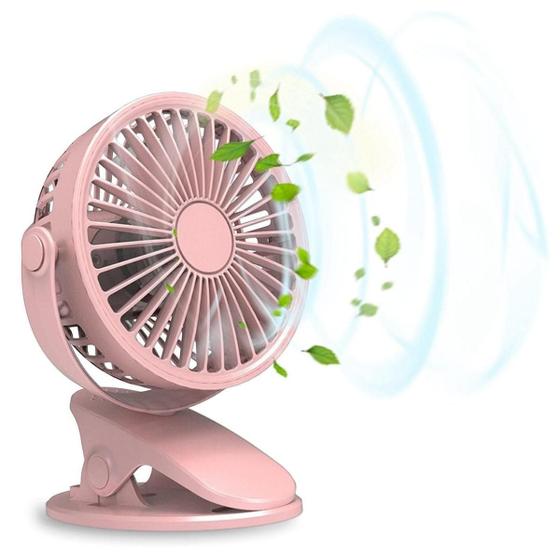 Imagem de Mini Ventilador Com Clipe Recarregável Usb Silencioso