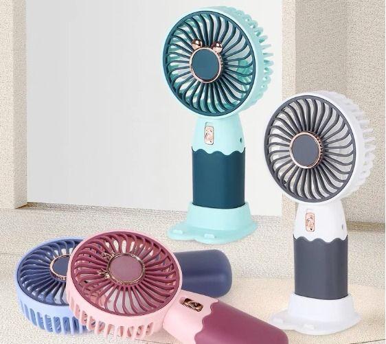 Imagem de Mini Ventilador De Mão Portátil Recarregável Usb com suporte Para Escritório