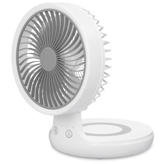 Imagem de Mini ventilador Magshion 2 em 1 oscilante de 120 com luz noturna de 4 velocidades