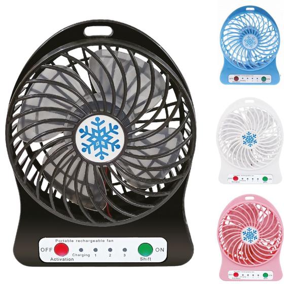 Imagem de Mini Ventilador Mesa USB Potente Silencioso Portátil Ajust