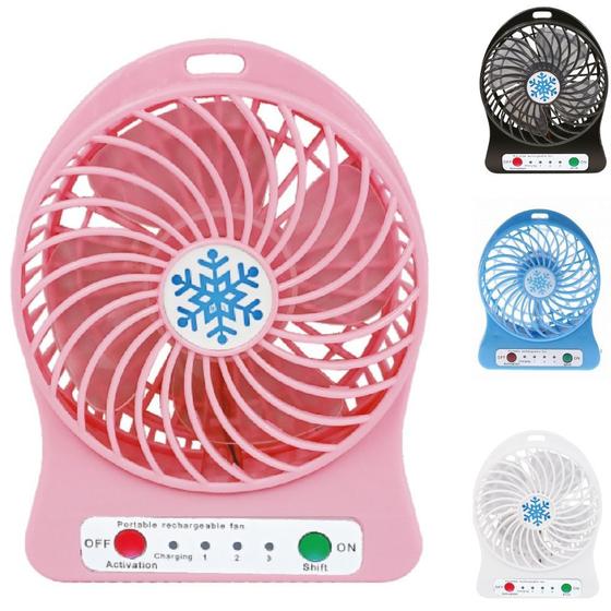 Imagem de Mini Ventilador Mesa USB Potente Silencioso Portátil Verão