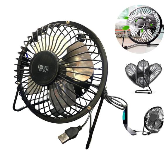 Mini ventilador Metal USB Portátil Ajustável Silencioso Menor preço em Mini ventilador Metal USB Portátil Ajustável Silencioso