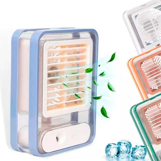 Imagem de Mini Ventilador Portátil 2 Em 1 Com Umidificador De Ar