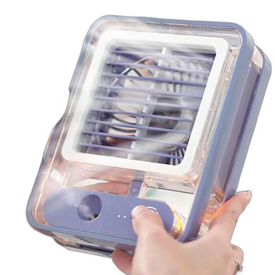Imagem de Mini Ventilador Portátil 2 Em 1 Com Umidificador De Ar