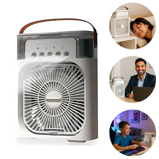 Imagem de Mini ventilador portátil multifuncional com design ergonômico