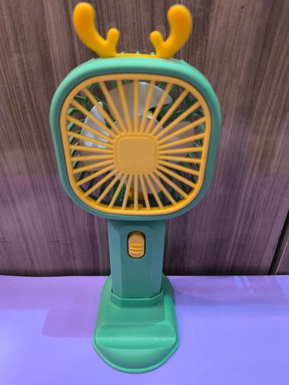 Imagem de Mini Ventilador Portátil Recarregável Com Suporte De Celular