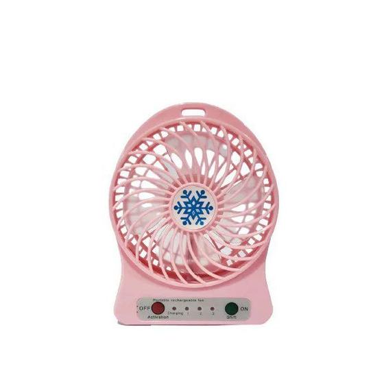 Imagem de Mini ventilador portátil  Rosa secar base maquiagem