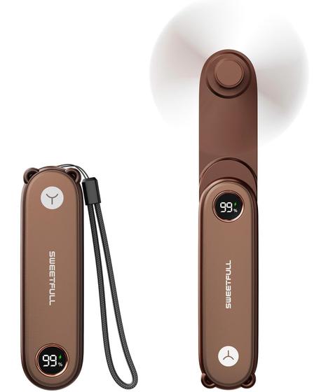 Imagem de Mini Ventilador Portátil SWEETFULL com Display LED e Lanterna