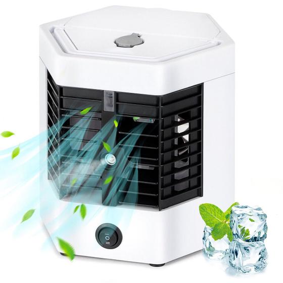 Imagem de Mini ventilador portátil USB com ar condicionado o quarto