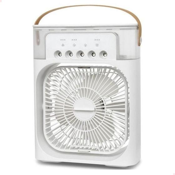 Imagem de Mini Ventilador Refrigerador Umidificador De Ar Led Portátil