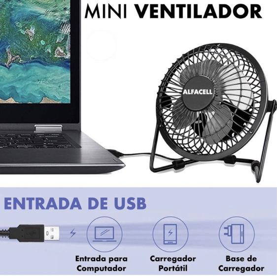 Mini Ventilador Usb De Mesa Premium Potente E Silencioso Dolce Home Para PC é boa?