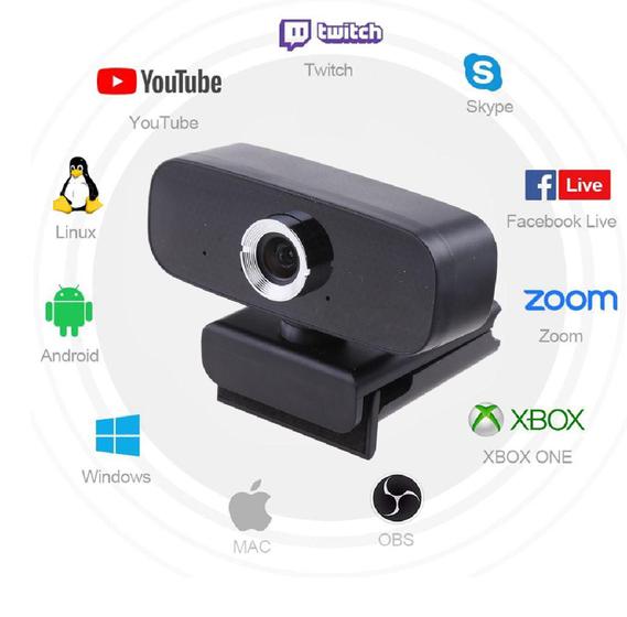 Imagem de Mini Webcam Full Hd 1080 Usb Câmera Vídeo Conferencia Audio Microfone