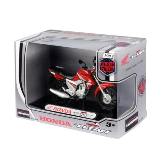 Imagem de Miniatura 1:18 Moto Honda CG Titan 160 Vermelha California Toys