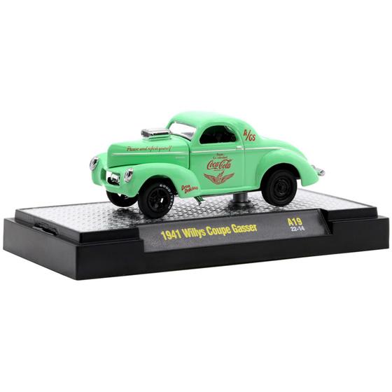 Imagem de Miniatura - 1:64 - 1941 Willys Coupe Gasser - Coca-Cola A19 - M2 Machines